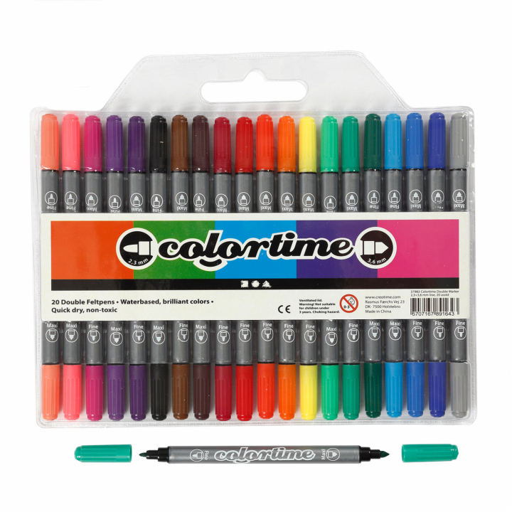 Feutres de coloriage Two-Tip lot de 20 1 dans le groupe Loisirs créatifs / Former / Hobby et DIY chez Pen Store (112501)