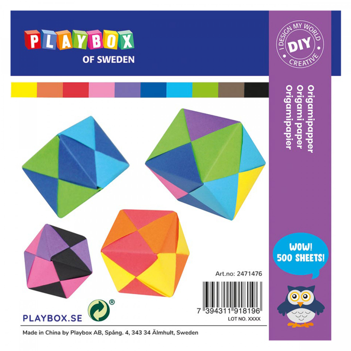 Papier Origami 500 feuilles dans le groupe Kids / Amusement et apprentissage / Papier pour bricolage et carnets de dessin chez Pen Store (126885)