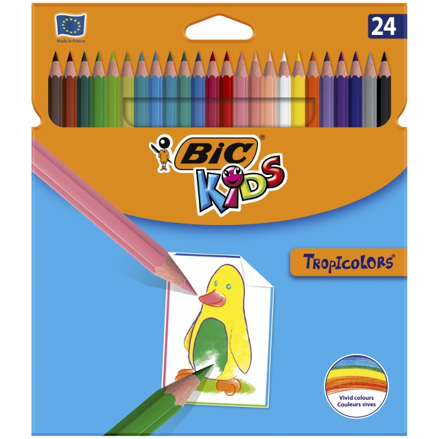Crayons de couleur Kids Tropicolors (+5 ans) Lot de 24