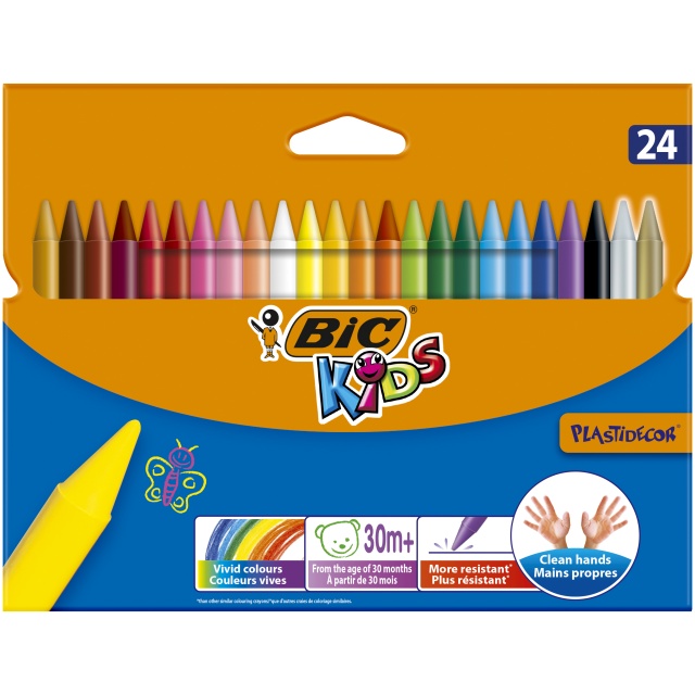 Craies de coloriage Kids Plastidecor (+3 ans) Lot de 24
