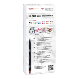 ABT Dual Brush Pen ensemble de 12 Primary dans le groupe Stylos / Crayons d'artistes / Feutres pinceaux chez Pen Store (101081)