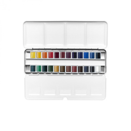 Cotman Peinture aquarelle Sketchers Metal Box 24 demi-godets dans le groupe Matériels d'artistes / Couleurs de l'artiste / Peinture aquarelle chez Pen Store (107244)