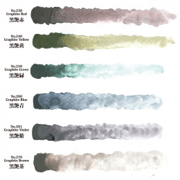 Gansai Tambi aquarelle lot de 6 Graphite Colors dans le groupe Matériels d'artistes / Couleurs de l'artiste / Peinture aquarelle chez Pen Store (128725)