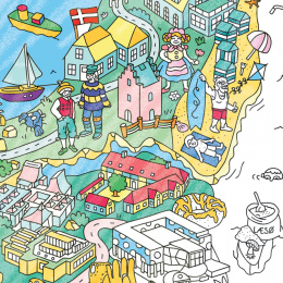 Coloring Poster Danmark  dans le groupe Kids / Amusement et apprentissage / Fêtes d'enfants chez Pen Store (128824)