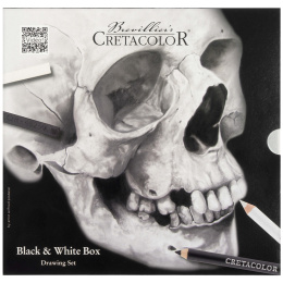 Black & White Box Ensemble de dessins Boîte en fer-blanc 25 pcs dans le groupe Matériels d'artistes / Craie et Graphite / Graphite et crayon à papier chez Pen Store (130583)