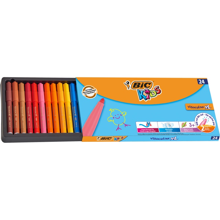 Feutres de coloriage Kids Visacolor XL (+3 ans) Lot de 24 dans le groupe Kids / Crayons pours les enfants / 3 ans + chez Pen Store (100250)
