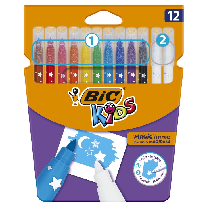 Feutres de coloriage Kids Effaçables (+5 ans) Lot de 12 dans le groupe Kids / Crayons pours les enfants / 5 ans + chez Pen Store (100255)