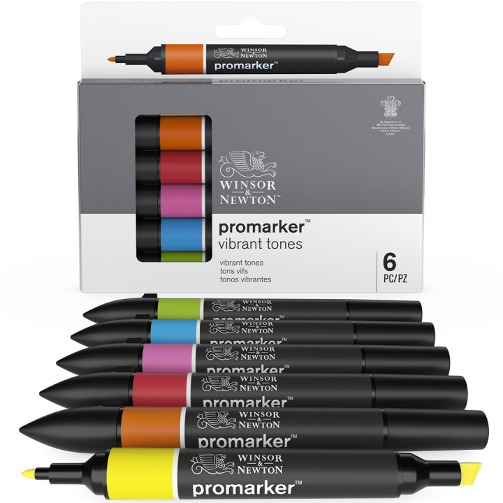 ProMarker ensemble de 6 Vibrant tones dans le groupe Stylos / Crayons d'artistes / Feutres chez Pen Store (100544)