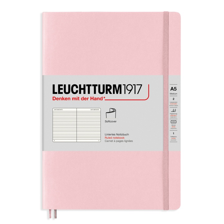 Notebook A5 Softcover Powder dans le groupe Papiers & Blocs / Écrire et consigner / Carnets chez Pen Store (100809_r)