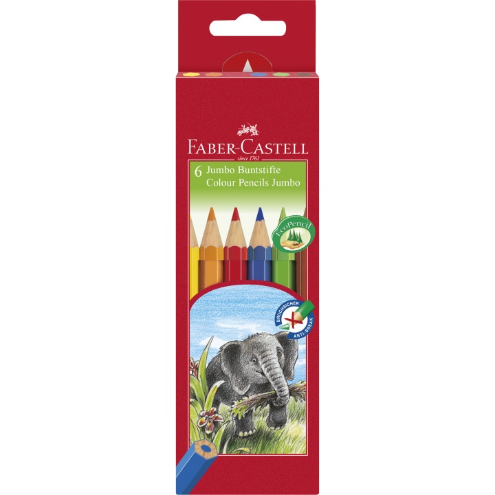 Crayons de couleur Jumbo Lot de 6 (3 ans et +) dans le groupe Kids / Crayons pours les enfants / Crayons de couleurs pour les enfants chez Pen Store (101407)