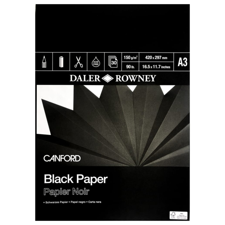 Black Paper A3 dans le groupe Papiers & Blocs / Bloc Artiste / Bloc dessin chez Pen Store (101446)