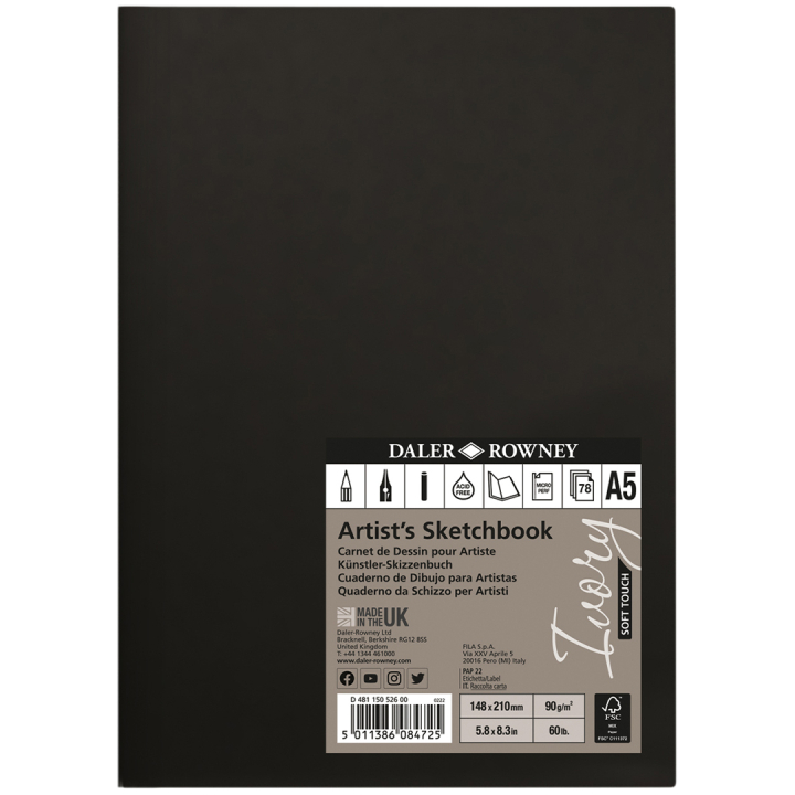 Ivory Sketchbook Softcover A5 dans le groupe Papiers & Blocs / Bloc Artiste / Cahiers d'esquisses chez Pen Store (101452)