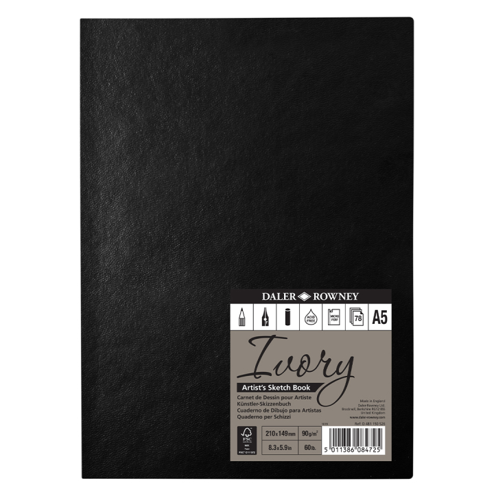 Ivory Sketchbook Softcover A5 dans le groupe Papiers & Blocs / Bloc Artiste / Cahiers d'esquisses chez Pen Store (101452)