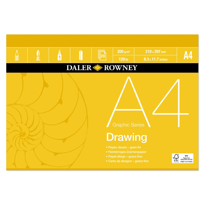 Drawing Paper A4 dans le groupe Papiers & Blocs / Bloc Artiste / Bloc dessin chez Pen Store (101457)