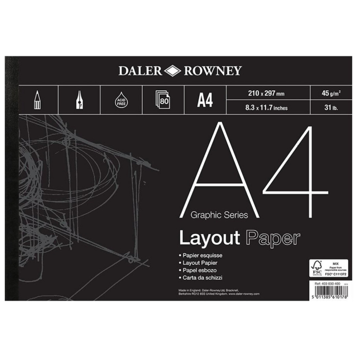 Layout Paper A4 dans le groupe Papiers & Blocs / Bloc Artiste / Bloc dessin chez Pen Store (101458)
