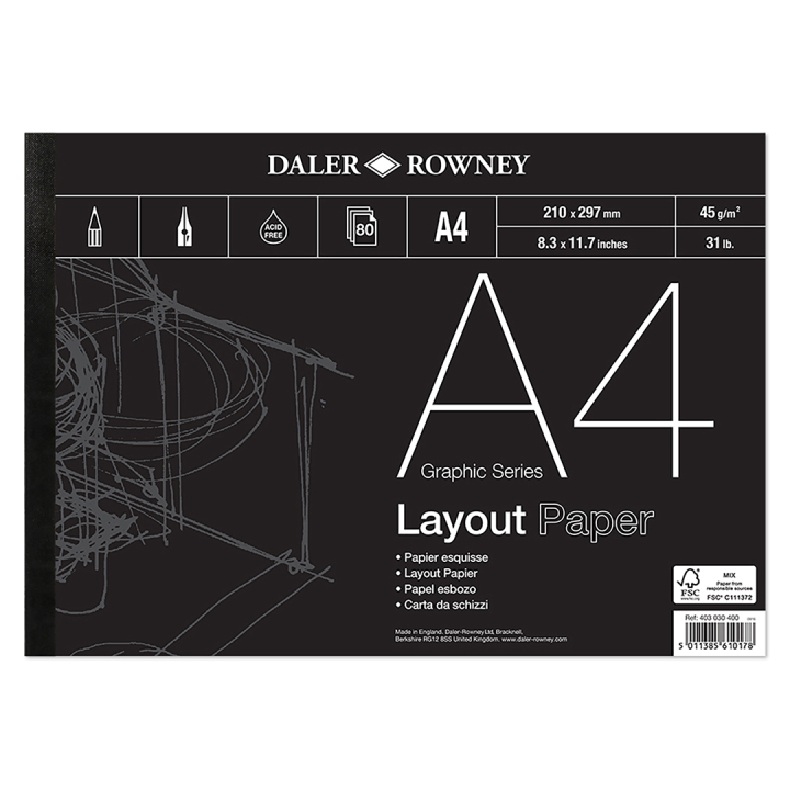 Layout Paper A4 dans le groupe Papiers & Blocs / Bloc Artiste / Bloc dessin chez Pen Store (101458)