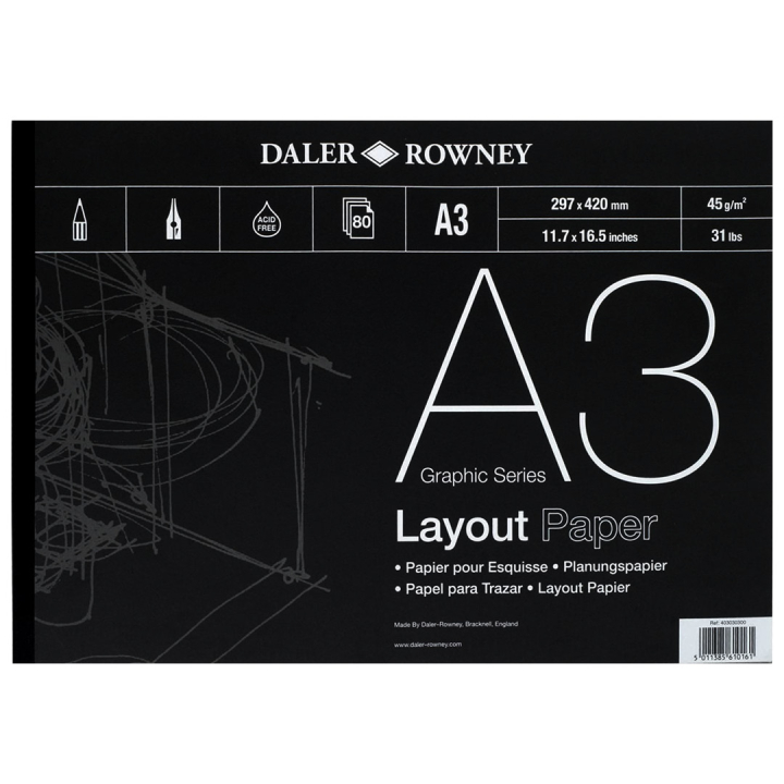Layout Paper A3 dans le groupe Papiers & Blocs / Bloc Artiste / Bloc dessin chez Pen Store (101459)