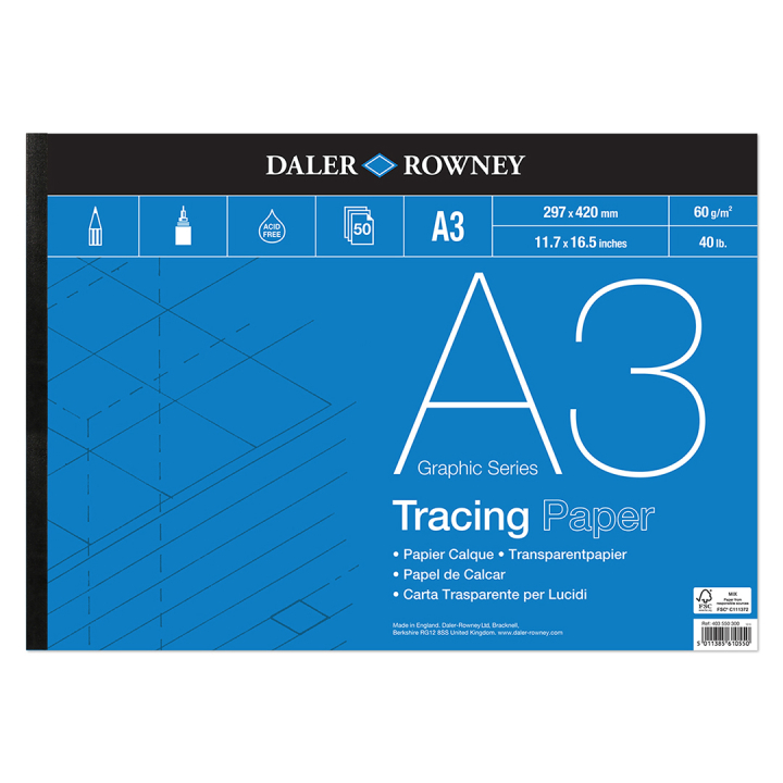 Tracing Paper 60g A3 dans le groupe Papiers & Blocs / Bloc Artiste / Papier calque chez Pen Store (101462)