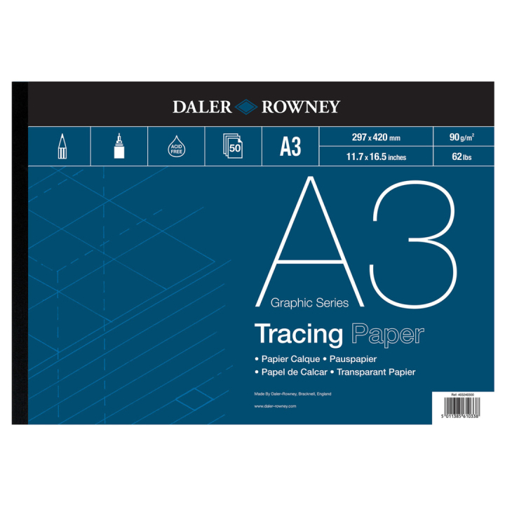 Tracing Paper 90g A3 dans le groupe Papiers & Blocs / Bloc Artiste / Papier calque chez Pen Store (101463)