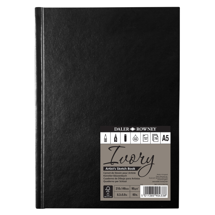 Ivory Sketchbook Hardcover A5 dans le groupe Papiers & Blocs / Bloc Artiste / Cahiers d'esquisses chez Pen Store (101473)