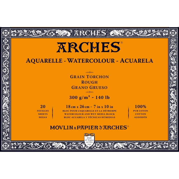 Bloc Aquarelle Rough 300 g 18x26 cm dans le groupe Papiers & Blocs / Bloc Artiste / Bloc aquarelle chez Pen Store (101524)