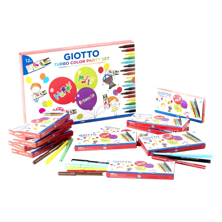 Lot festif Turbo Color Feutres x 12 (+3 ans) dans le groupe Kids / Crayons pours les enfants / Feutres pour les enfants chez Pen Store (101591)