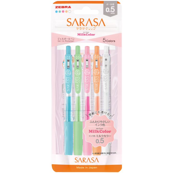 Sarasa Clip Milky lot de 5 dans le groupe Loisirs créatifs / Techniques / Bullet Journal chez Pen Store (102199)