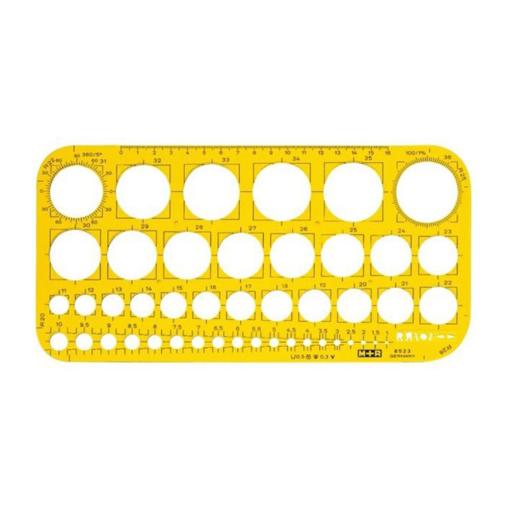 Pochoir de cercles 1-36 dans le groupe Loisirs créatifs / Accessoires Hobby / Pochoirs chez Pen Store (102295)