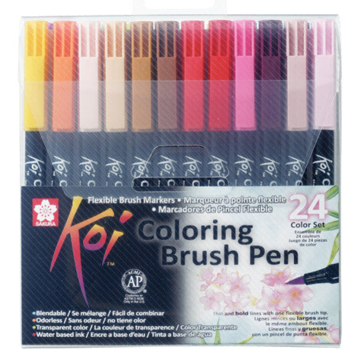 Koi Colouring Brush Pen ensemble de 24 dans le groupe Stylos / Crayons d'artistes / Feutres pinceaux chez Pen Store (102307)