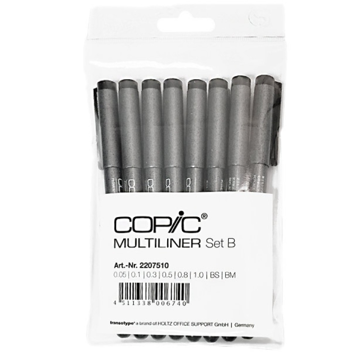 Multiliner Classic Lot de 8 dans le groupe Stylos / Écrire / Feutres Fineliners chez Pen Store (103259)