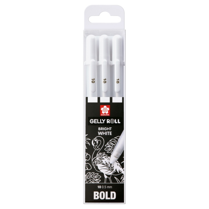 Gelly Roll Basic White lot de 3 Bold dans le groupe Stylos / Écrire / Stylos encre gel chez Pen Store (103537)