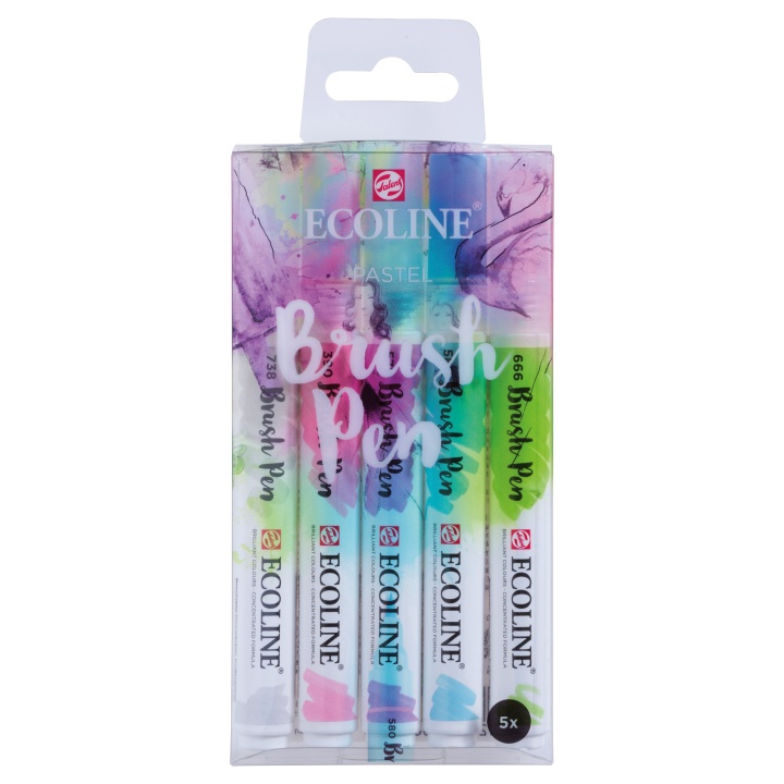 Brush Pen Pastel ensemble de 5 dans le groupe Stylos / Crayons d'artistes / Feutres pinceaux chez Pen Store (103709)