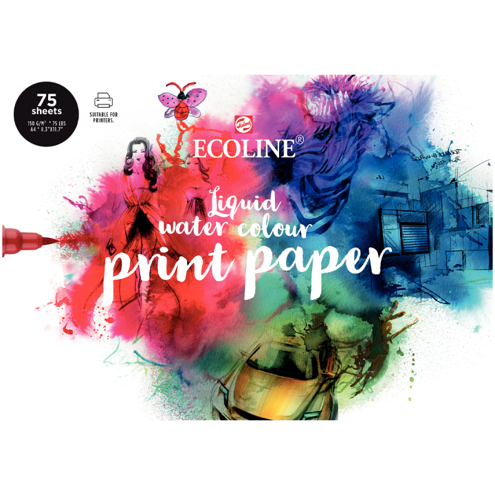 Print Paper lot de 75 dans le groupe Papiers & Blocs / Bloc Artiste / Papier pour aquarelle chez Pen Store (103786)