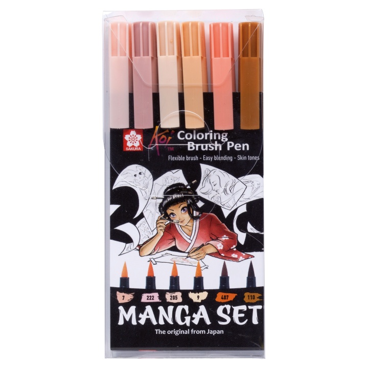 Koi Color Brush ensemble de 6 dans le groupe Stylos / Crayons d'artistes / Feutres pinceaux chez Pen Store (103846)