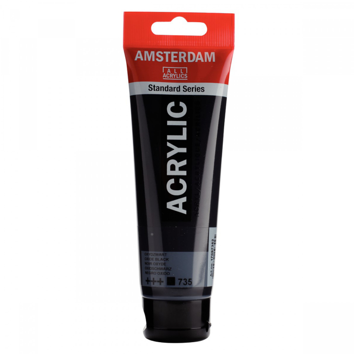 Peinture acrylique 120 ml 735 Oxide Black dans le groupe Matériels d'artistes / Couleurs de l'artiste / Peinture acrylique chez Pen Store (103942)