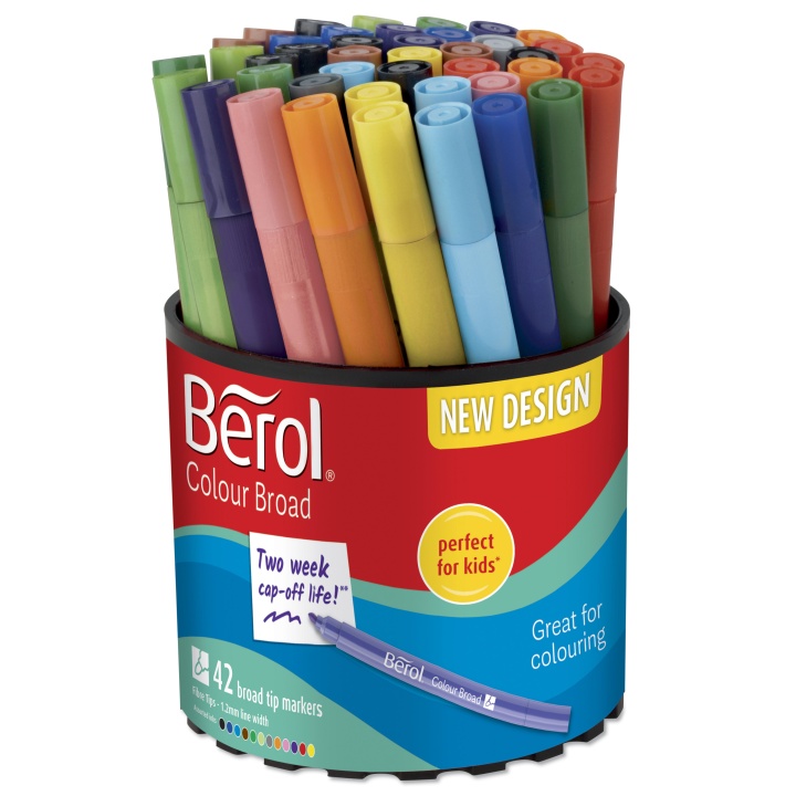 Colour Broad Tip Lot de 42 (3 ans et +) dans le groupe Kids / Crayons pours les enfants / Feutres pour les enfants chez Pen Store (104846)