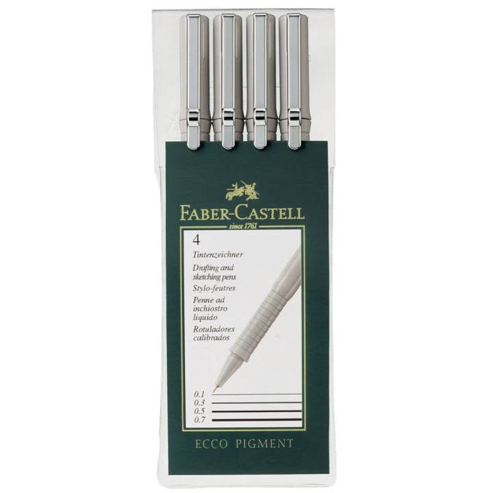 Stylo à dessin Ecco Pigment Lot de 4 dans le groupe Stylos / Écrire / Feutres Fineliners chez Pen Store (105156)