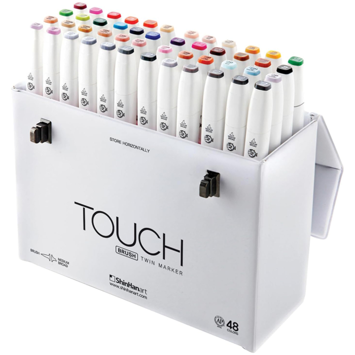 Twin Brush Marker ensemble de 48 dans le groupe Stylos / Crayons d'artistes / Feutres d'illustrations chez Pen Store (105317)