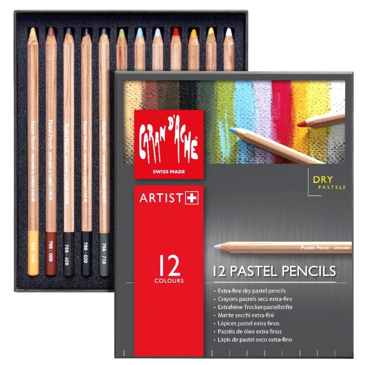 Crayons Pastels Lot de 12 dans le groupe Matériels d'artistes / Couleurs de l'artiste / Pastels chez Pen Store (105980)