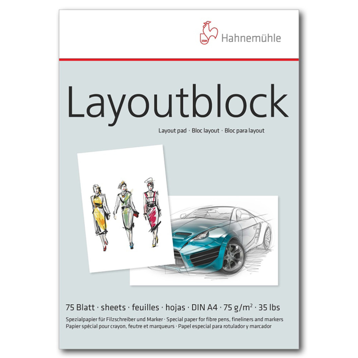 Bloc layout A4 dans le groupe Papiers & Blocs / Bloc Artiste / Bloc dessin chez Pen Store (106122)
