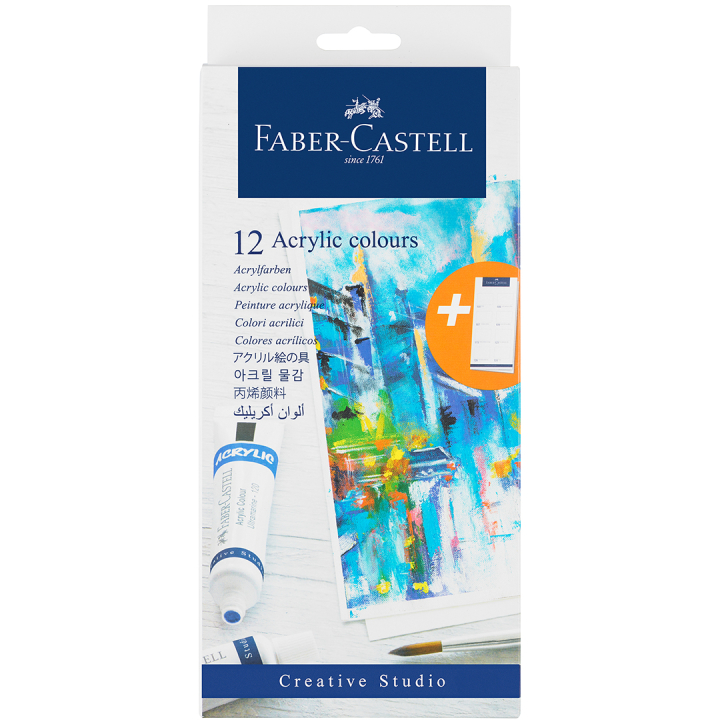 Tubes de couleur de peinture acrylique Lot de 12 dans le groupe Matériels d'artistes / Couleurs de l'artiste / Peinture acrylique chez Pen Store (106519)