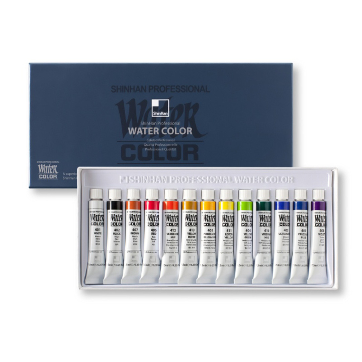 Peinture aquarelle PRO 7,5 ml ensemble de 13 dans le groupe Matériels d'artistes / Couleurs de l'artiste / Peinture aquarelle / Aquarelle en tube chez Pen Store (107246)