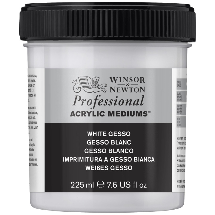 Professional AA White Gesso 225 ml dans le groupe Matériels d'artistes / Médiums de peinture et vernis / Gesso et Primer chez Pen Store (107495)