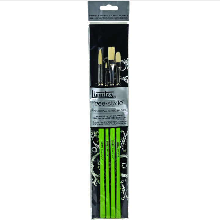 Pinceau synthétique Freestyle Traditional Lot de 4 dans le groupe Matériels d'artistes / Pinceaux / Pinceaux acrylique chez Pen Store (108266)