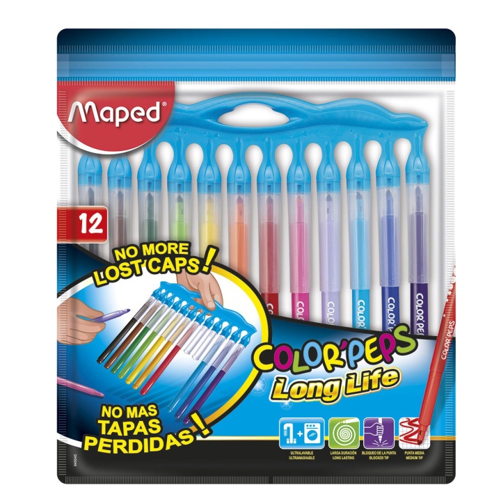 Color Peps Feutres Long Life Lot de 12 (3 ans et +) dans le groupe Kids / Crayons pours les enfants / Feutres pour les enfants chez Pen Store (108770)