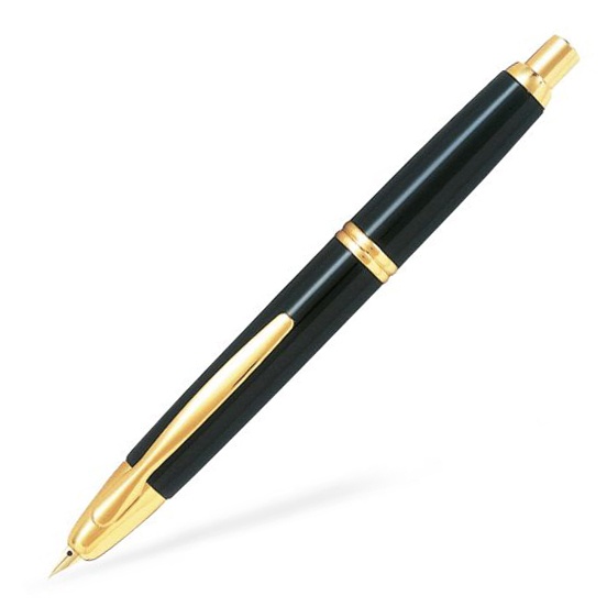 Capless Stylo-plume Black/Gold dans le groupe Stylos / Stylo haute de gamme / Stylo à plume chez Pen Store (109539)