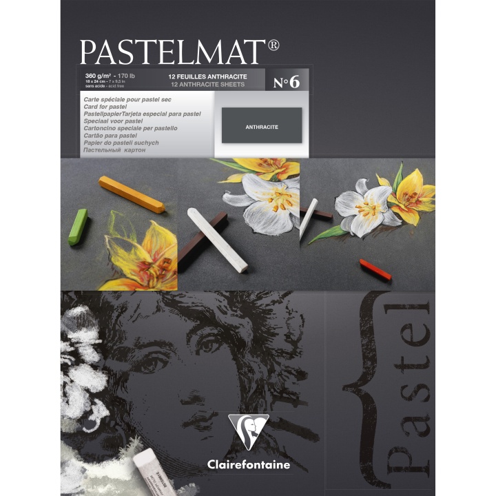 Pastelmat Bloc artiste Anthracite 18 x 24 cm dans le groupe Papiers & Blocs / Bloc Artiste / Bloc pastel chez Pen Store (110408)