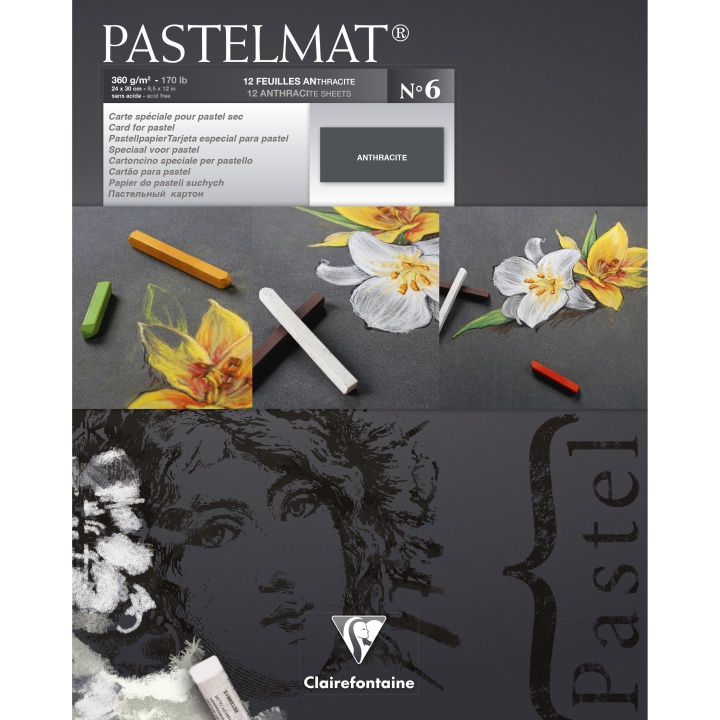 Pastelmat Bloc artiste Anthracite 24 x 30 cm dans le groupe Papiers & Blocs / Bloc Artiste / Bloc pastel chez Pen Store (110409)