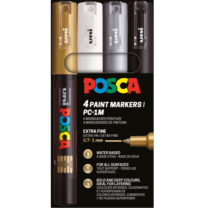 PC-1MC Metallic lot de 4 dans le groupe Stylos / Crayons d'artistes / Feutres d'illustrations chez Pen Store (110420)