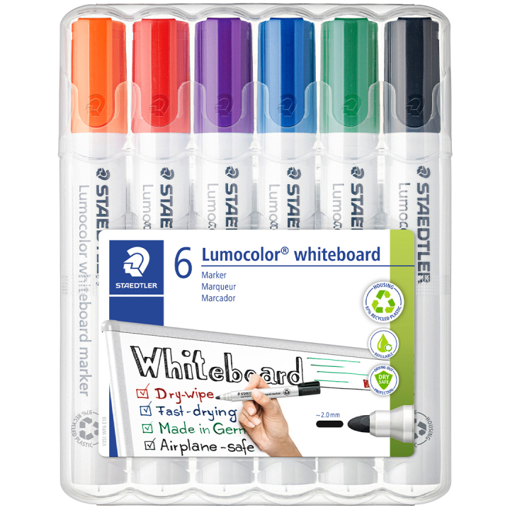 Lumocolor Whiteboard marker 6-pack 2 mm dans le groupe Stylos / Bureau / Marquers pour tableau blanc chez Pen Store (111000)